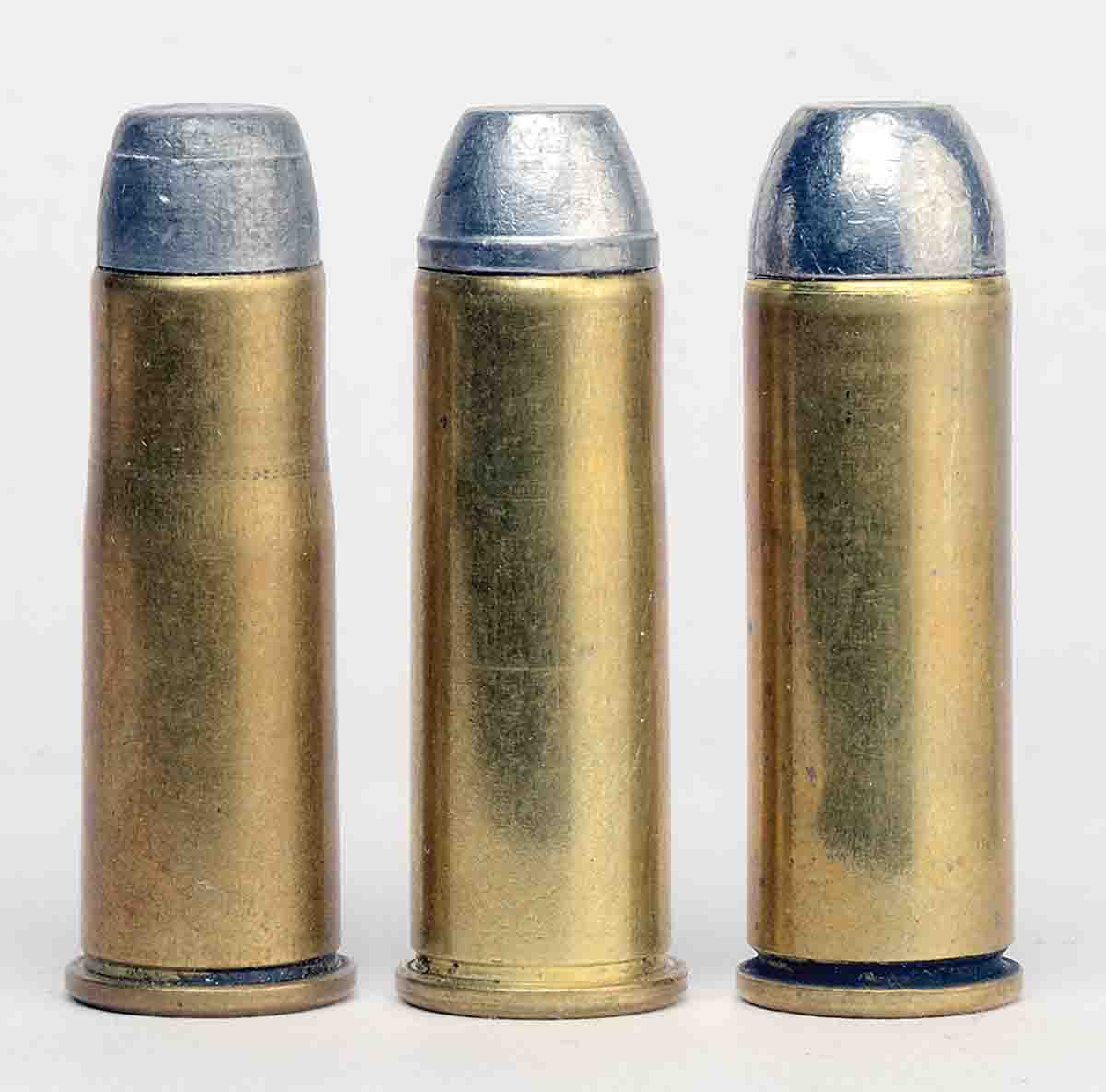 Trail Boss is a preferred powder for the (left to right): .38-40, .44-40 and .45 Colt.